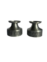 Load image into Gallery viewer, Pair of Pewter Haugrud of Norway Candle Stick Holders
